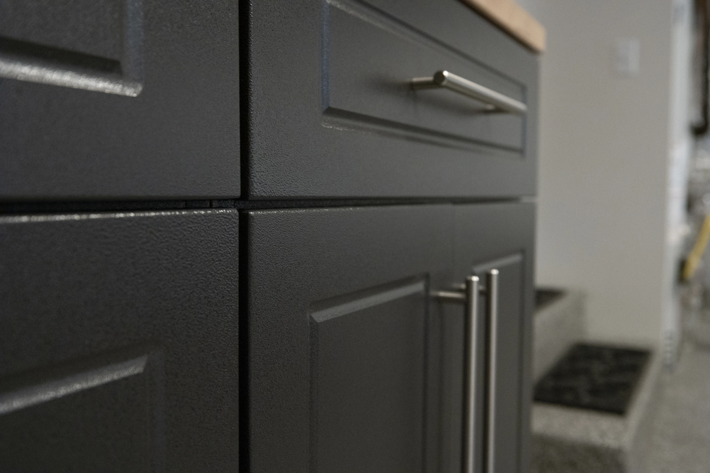 Custom garage cabinet layout