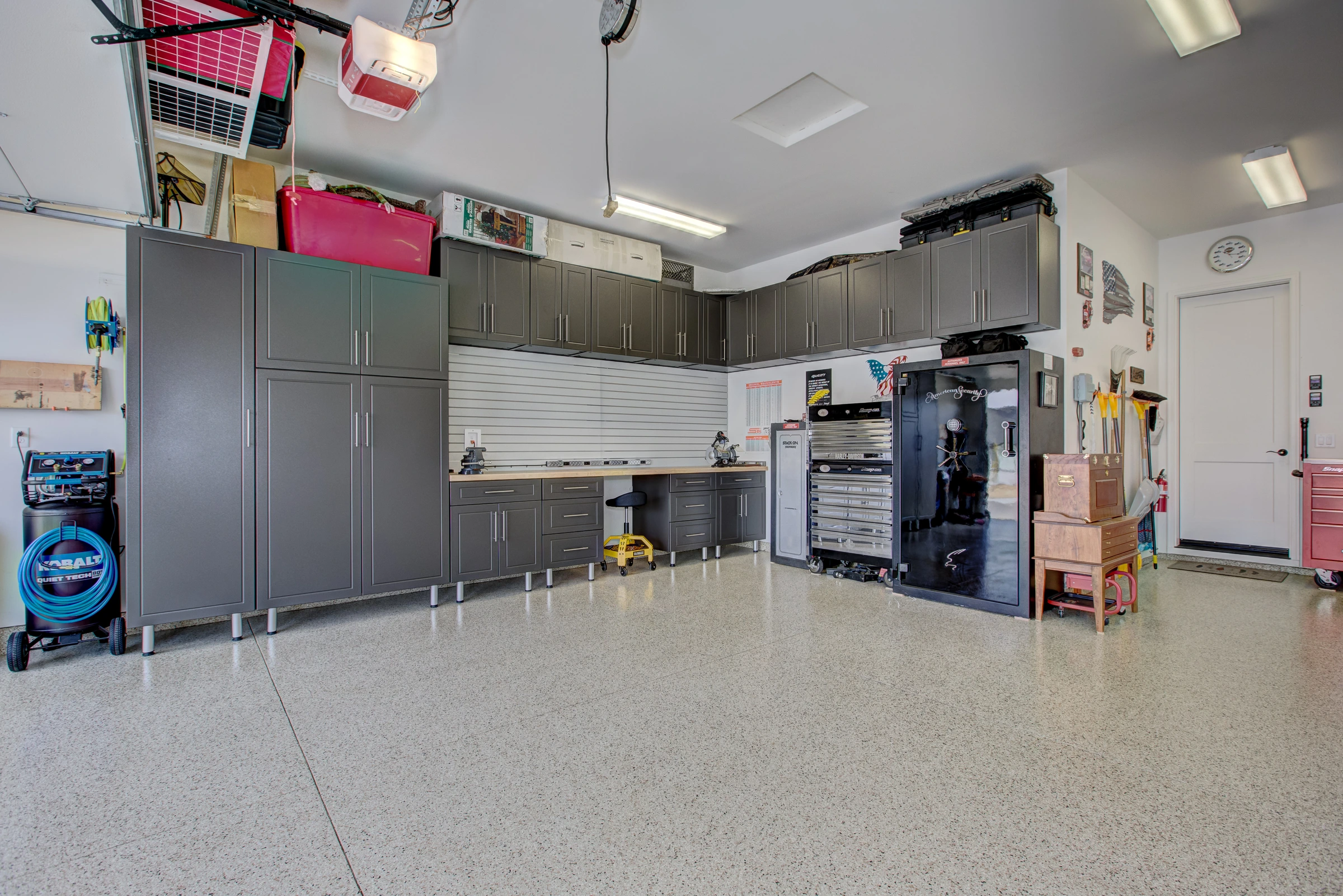 Wide corner garage cabinets