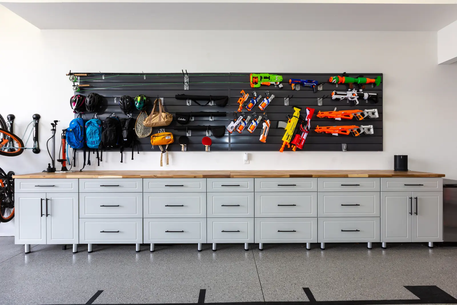 Burton garage cabinet installation