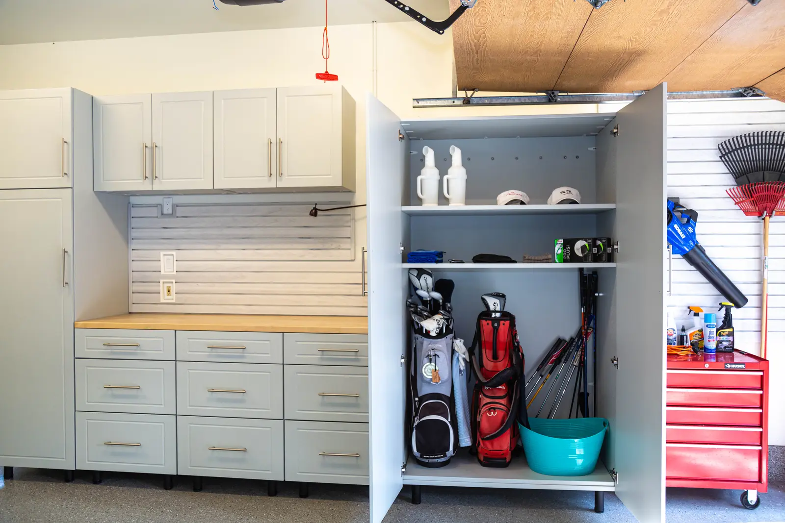 Cederholm tall golf storage cabinet